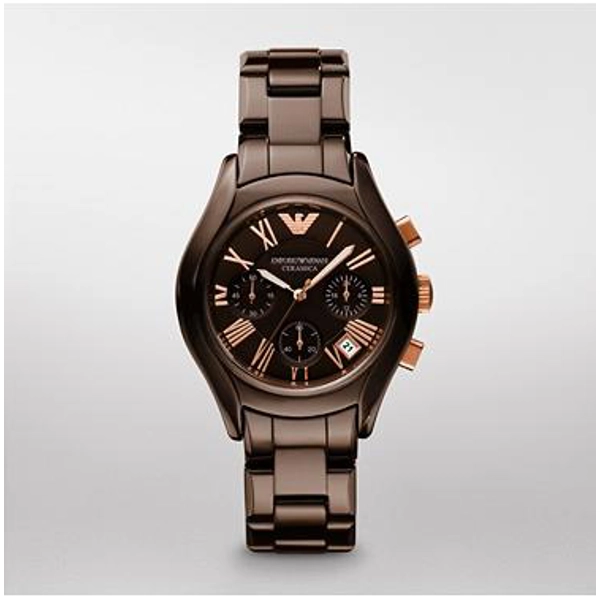 Emporio Armani AR1447 Brown Ceramica Quartz Ladies Latest Watch