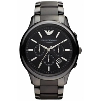 Emporio Armani AR1451 Men's Black Ceramica Chr..