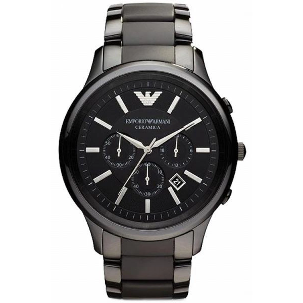 Emporio Armani AR1451 Men's Black Ceramica Chronograph Bracelet Watch