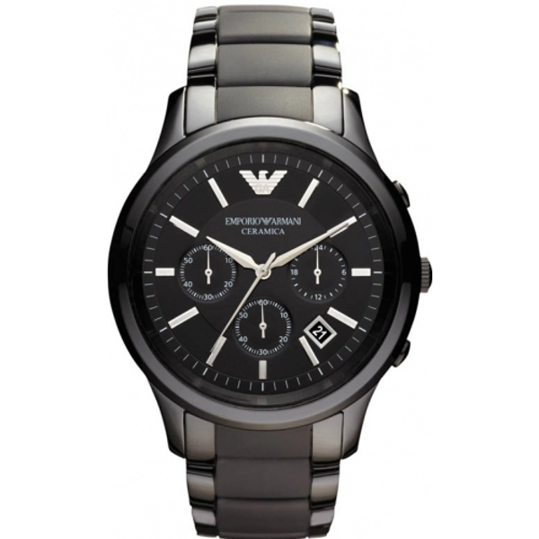 Emporio Armani AR1452 Men's Black Ceramica Chronograph Bracelet Watch