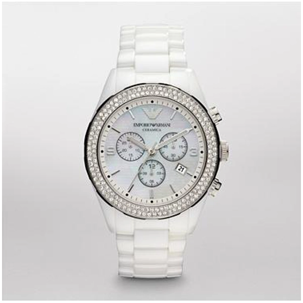 Armani watches white ceramic sale