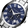 additional image for Emporio Armani AR1635 Valente Silver & Blue Classic Watch