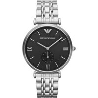 Emporio Armani Ar1676 Mens Black & Stainless S..