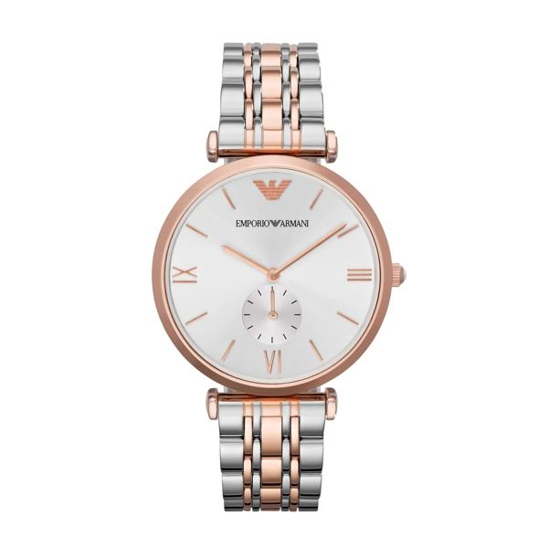 Emporio Armani AR1677 Mens Rose Gold & Steel Watch