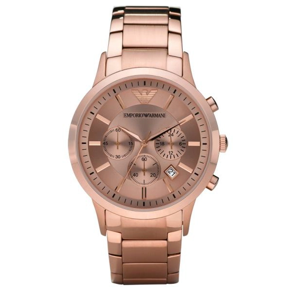 Emporio Armani AR2452 - Mens Rose Gold Chronograph Watch