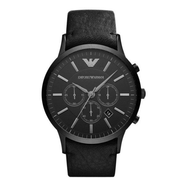 Emporio Armani AR2461 Men's Quartz Watch with Leather Strap