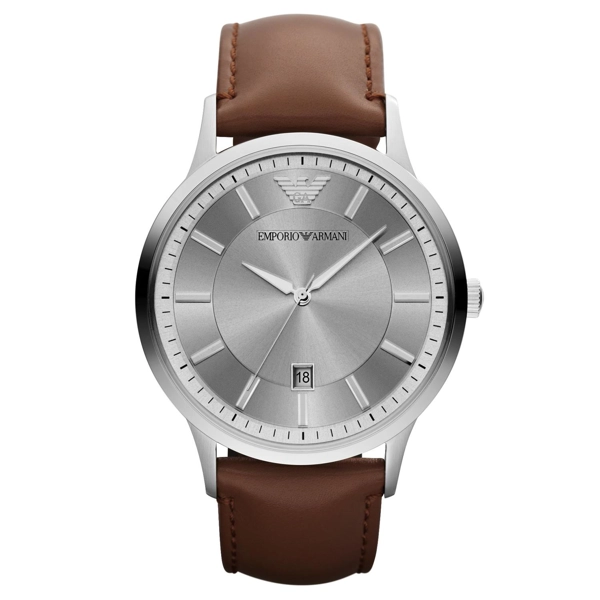 Emporio Armani AR2463 Mens Grey Brown Renato Watch