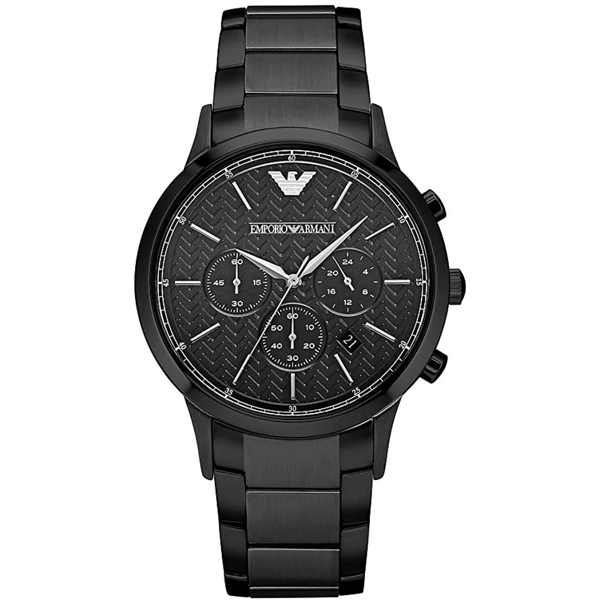 Armani AR2485 Men's Black Steel Bracelet Chronograph Watch
