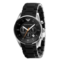 Emporio Armani AR5858 - Mens Black Sport Chron..