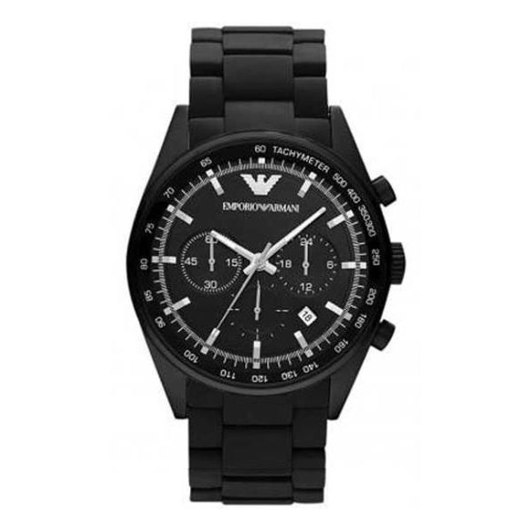 Emporio Armani AR5981 - Mens Black Dial Classic Chrono Watch