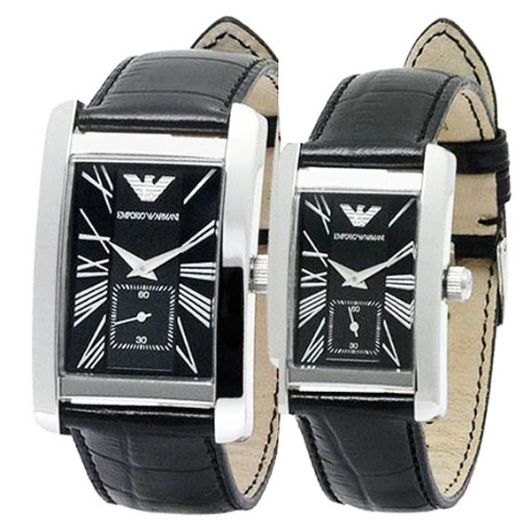 Emporio Armani His & Hers Classic Watches - AR0143 & AR0144