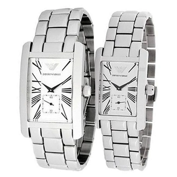 Emporio Armani His & Hers Classic Watches - AR0145 & AR0146