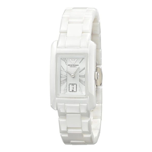 Emporio armani ceramica top watch white