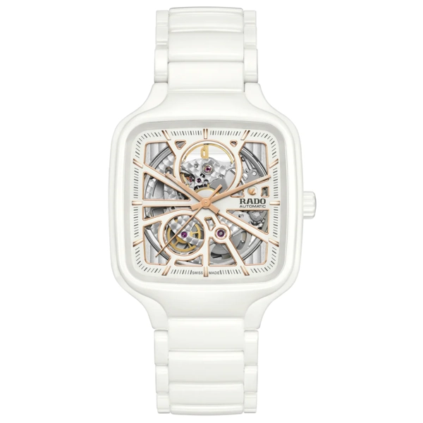 Rado True Square Automatic Open Heart Unisex White Watch R27073012