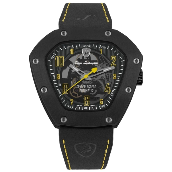 Tonino Lamborghini Spyderleggero Skeleton Watch Yellow TLF-T06-3