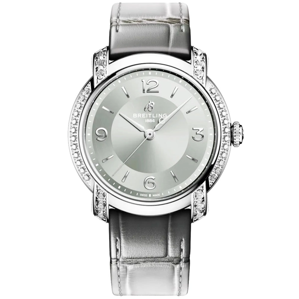 Breitling Premier A10310671M1P1 Grey Leather Watches For Women