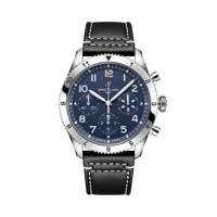 Breitling Classic AVI A233801A1C1X1 Black Leat..