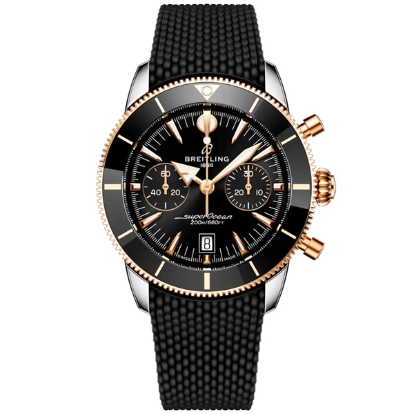 Breitling Superocean Heritage UB0156H11B1S1 Black Leather Watches For Men