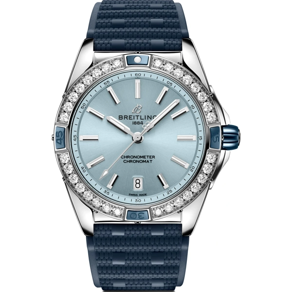 Breitling Chronomat A17356531C1S1 Blue Leather Watches For Men