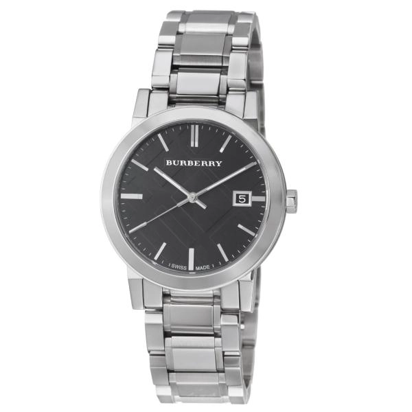 Burberry BU9001 Gent's Silver Tone Steel Black Face Bracelet Watch