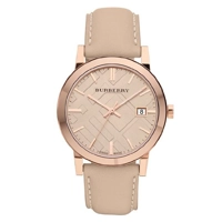 Burberry BU9014 Ladies Beige Leather Strap Watch