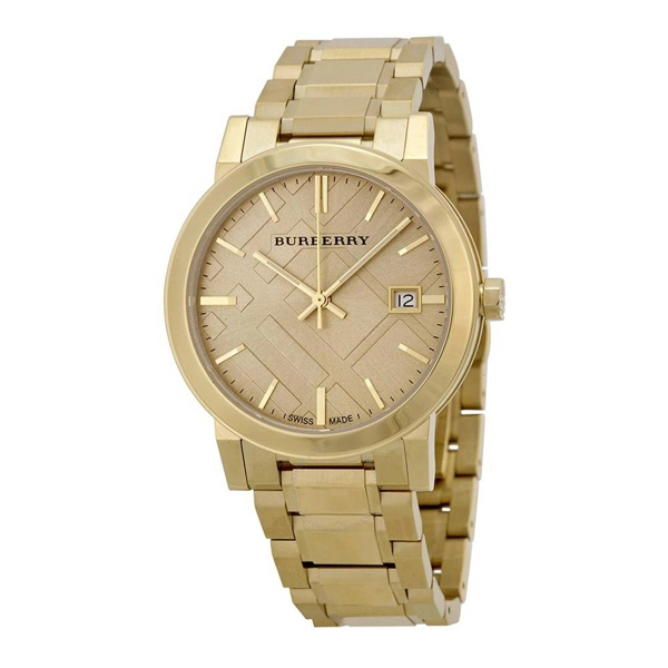 Burberry BU9033 The City Champagne Dial Gold-Tone Unisex Watch