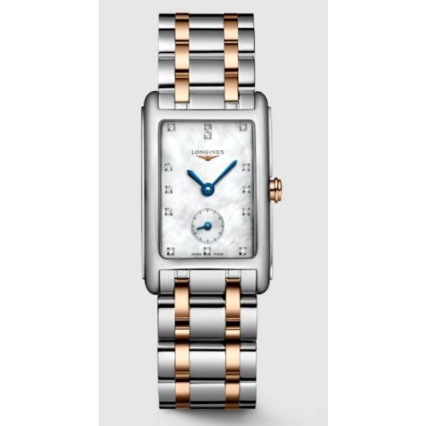 Longines Elegance DolceVita L5.512.5.87.7 Silver Stainless Steel & Gold  Watches For Womens