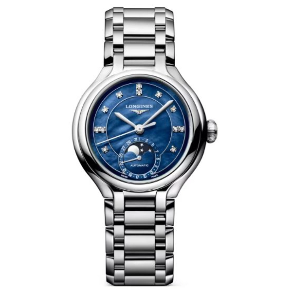 Longines Elegance PrimaLuna L8.126.4.97.6 Silver  Stainless Steel  Watches For Womens