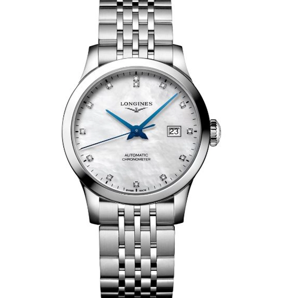 Longines Elegance Record L2.321.4.87.6 Silver Stainless Steel For Womens