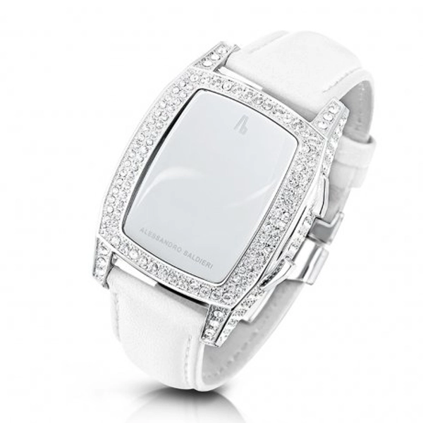 Alessandro Baldieri White End of Time Swarovski Watch AB0041SW