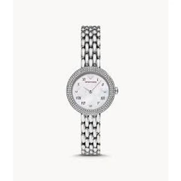 Armani AR11354 White Dial Stainless Steel Watch for Women