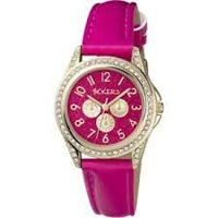 Tikkers TK0130 Pink Dial Leather Strap Girls W..