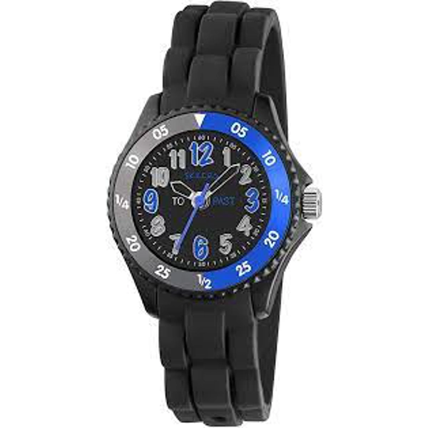 Tikkers TK0116 Black Dial Silicone Strap Boys Watch for Children