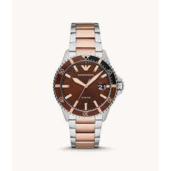 Emporio Armani AR11340 Brown Dial Stainless Steel Watch for Men