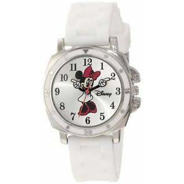 Disney MN1064 Silver Dial Rubber Strap Unisex Watch