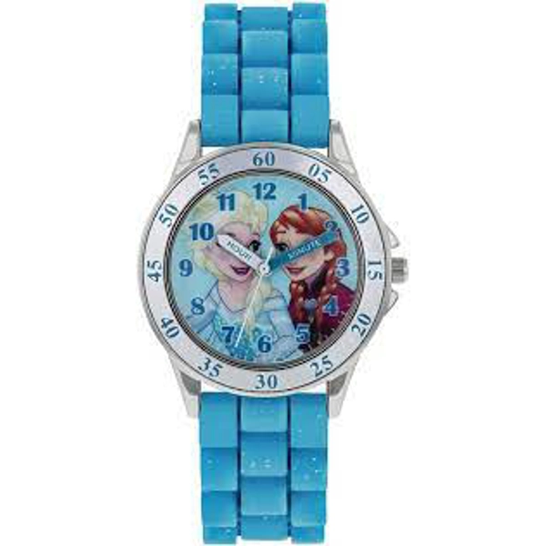 Disney FZN9012 Blue Dial Rubber Strap Watch for Girls