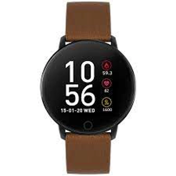 Reflex Active RA05-2032 Black Dial Leather Strap Smart Watch for Woman