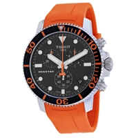 Tissot T1204171705101 Men's Orange Rubber Stra..