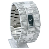 D&G Queen Mary Crystal Black Dial Womens Watch..