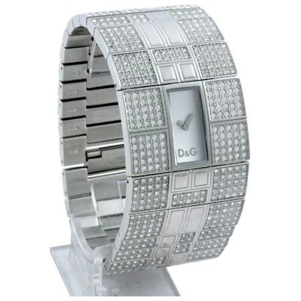 D&G Queen Mary Crystal Silver Dial Womens Watch DW0113