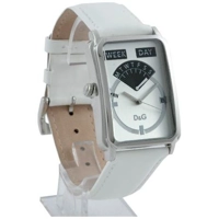 D&G Seaquest White Dial White Leather Unisex W..