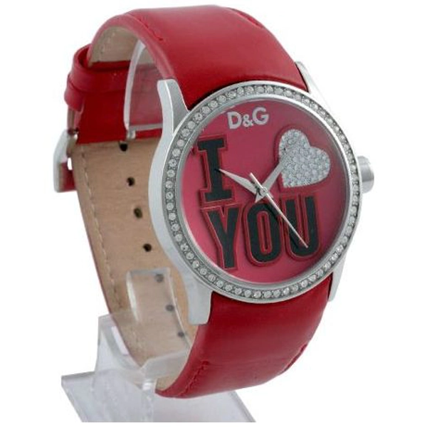 D&G Peek A Boo Red Crystal Womens Designer Watch DW0147