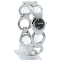 D&G Flathead Steel Black Bracelet Dial Womens ..
