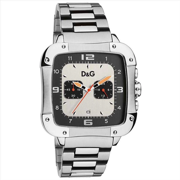 D&G DW0246 - Mens Licensed White & Black Chrono Watch