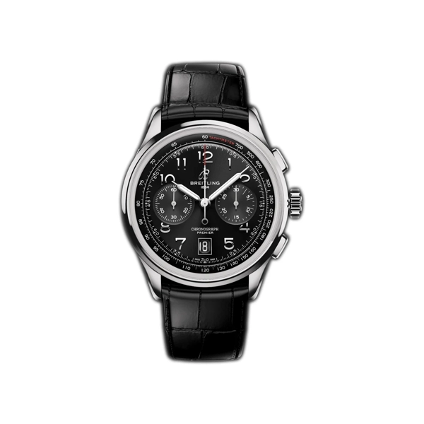 Breitling Premier AB0145221B1P2 Black Leather Watches For Men