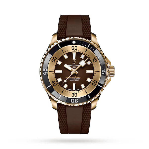 Breitling Superocean N17376201Q1S1 Brown Leather Watches For Men