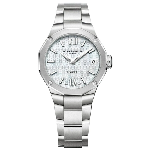Baume & Mercier  Baume & Mercier Riviera Quartz Ladies Silver Watch BM0A10729