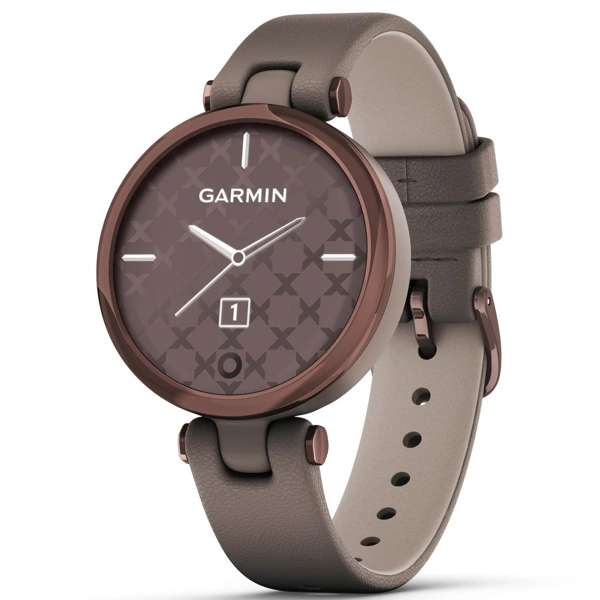 Garmin Lily™ Classic Edition, Dark Bronze Bezel with Paloma Case and Italian Leather Band Watch 010-02384-B0