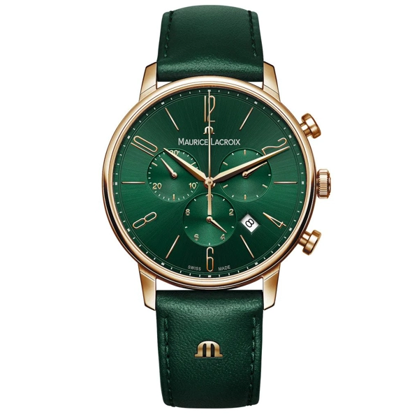 Maurice Lacroix Men's Green Eliros Chronograph Watch EL1098-PVP01-620-5