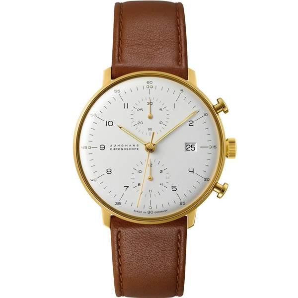 Junghans Max Bill Chronoscope Men's Brown Watch 27/7800.02